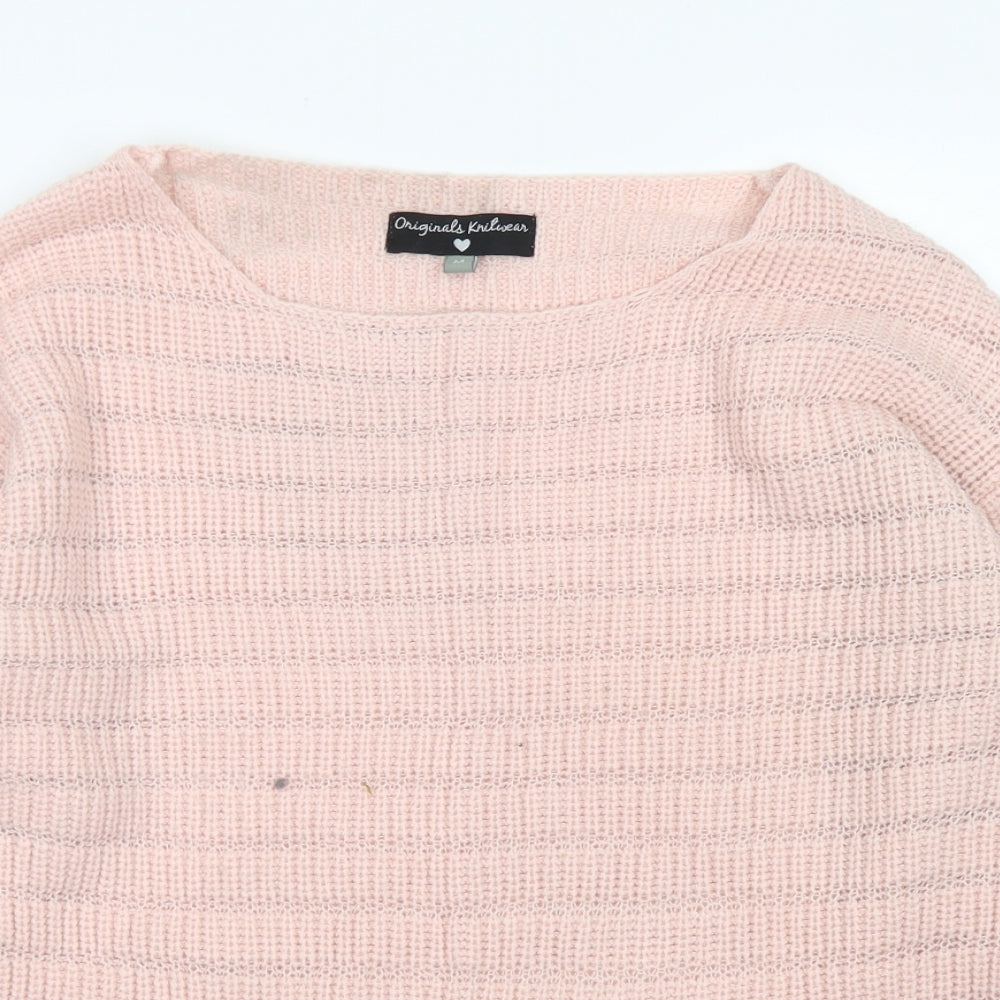 Womens UK Size M Originals Knitwear Pink Pullover Jumper