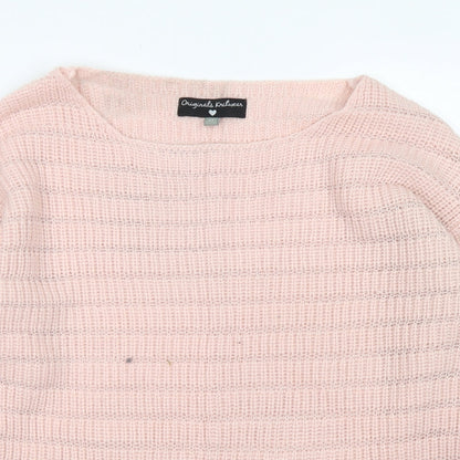 Womens UK Size M Originals Knitwear Pink Pullover Jumper