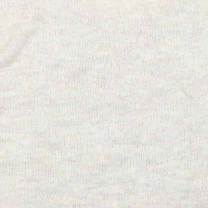 Apricot Womens Beige V-Neck  Acrylic Pullover Jumper Size M