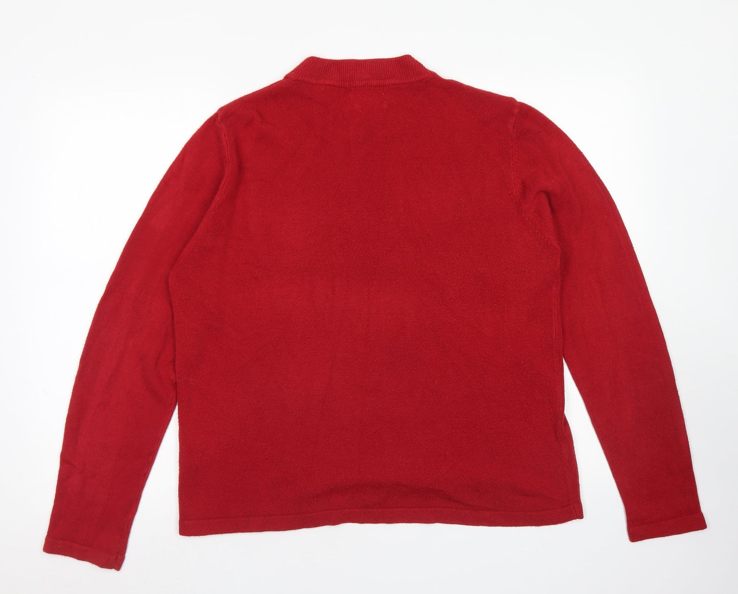 Womens UK Size XL Sarah Hamilton Red Pullover Jumper