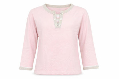 Country Casuals Womens Pink Crew Neck Viscose Pullover Jumper Size M