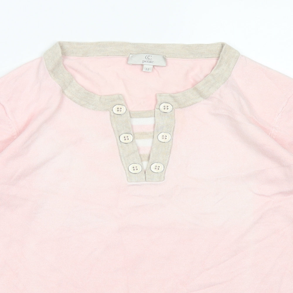 Womens UK Size M CC Pink Pullover Jumper