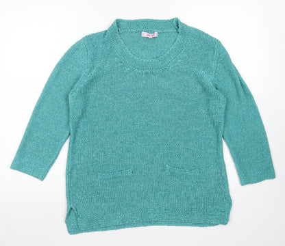 Womens UK Size M Per Una Blue Pullover Jumper
