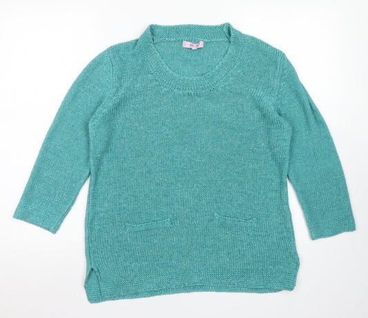 Womens UK Size M Per Una Blue Pullover Jumper