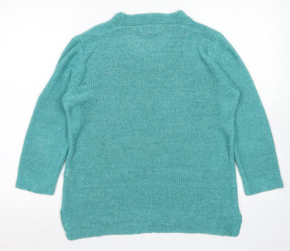 Womens UK Size M Per Una Blue Pullover Jumper