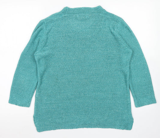 Womens UK Size M Per Una Blue Pullover Jumper