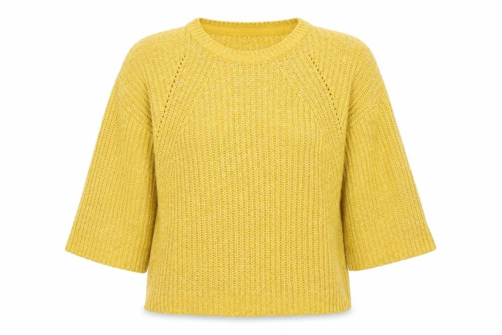 Womens UK Size 12 TU Yellow Pullover Jumper