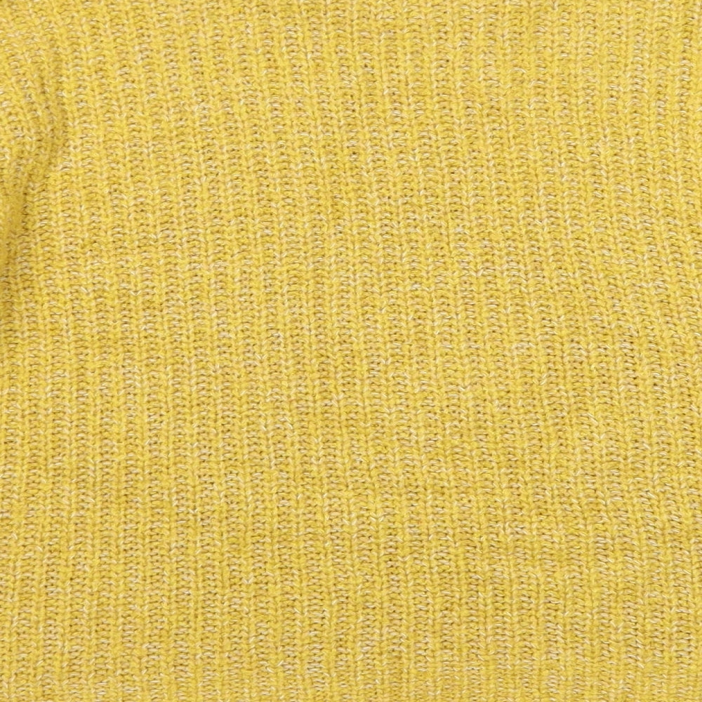 TU Womens Yellow Round Neck  Acrylic Pullover Jumper Size 12   - Flare Sleeve