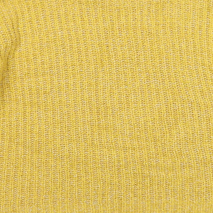 TU Womens Yellow Round Neck  Acrylic Pullover Jumper Size 12   - Flare Sleeve