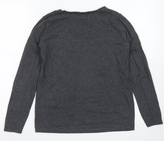 Gap Womens Grey Crew Neck  Cotton Pullover Jumper Size S   - Champagne