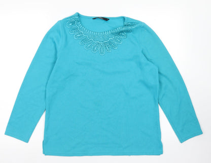 Womens UK Size S BM Blue Pullover Jumper