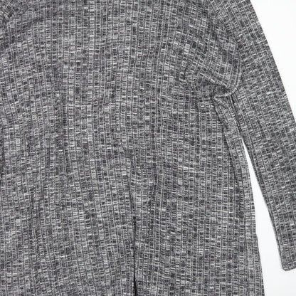 EDIT Womens Grey Round Neck  Viscose Cardigan Jumper Size 12