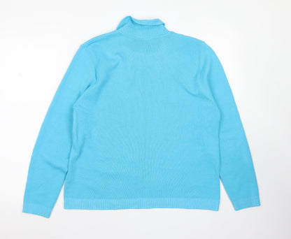 Womens UK Size L Simon Jeffrey Blue Pullover Jumper