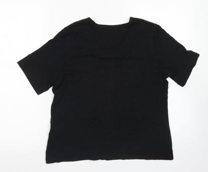 Doris Streich Womens Black Round Neck  Viscose Pullover Jumper Size 10