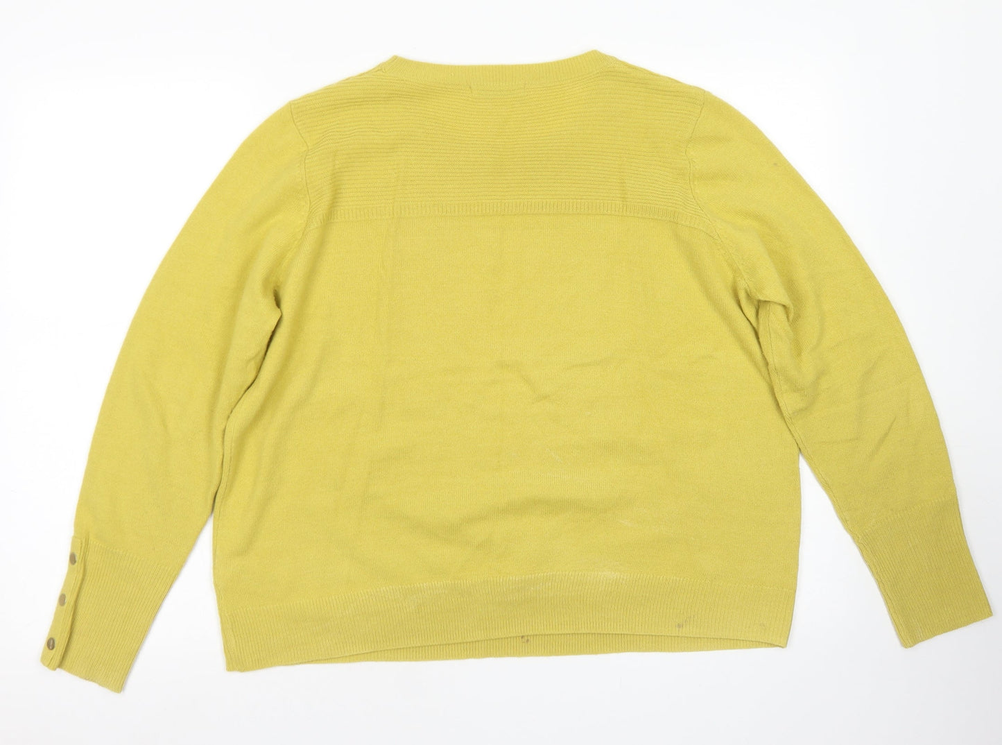 Womens UK Size 18 Classic Yellow Pullover Jumper