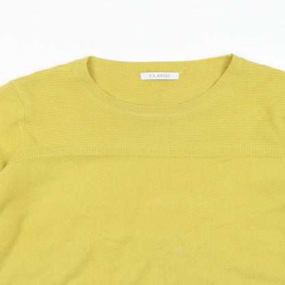 Womens UK Size 18 Classic Yellow Pullover Jumper