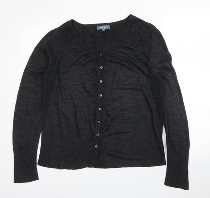 Womens UK Size 12 Evie Grey Cardigan Jumper