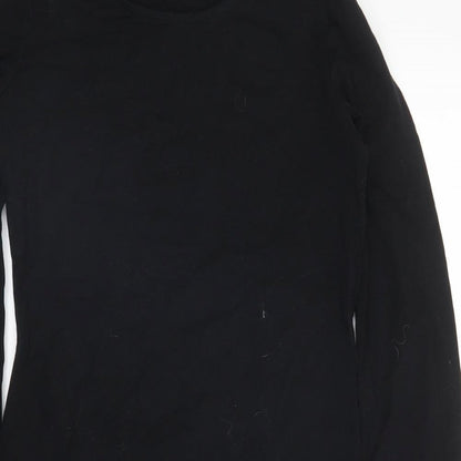 H&M Womens Black  Cotton Bodycon  Size XS  Round Neck