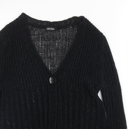 Gerry Weber Womens Black V-Neck  Acrylic Cardigan Jumper Size 14