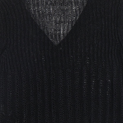 Gerry Weber Womens Black V-Neck  Acrylic Cardigan Jumper Size 14