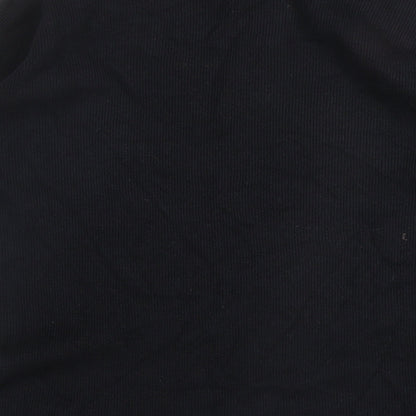 TU Womens Black  Viscose Basic Blouse Size 12 Round Neck