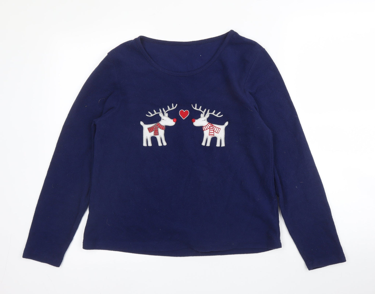 Womens UK Size S Preworn Blue Pullover Jumper
