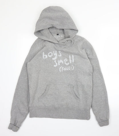 Bunty & Co Girls Grey  Cotton Pullover Hoodie Size L