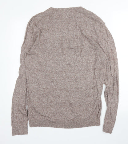 ASOS Mens Purple Round Neck  Cotton Pullover Jumper Size L