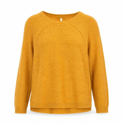 Womens UK Size S Papaya Yellow Pullover Jumper