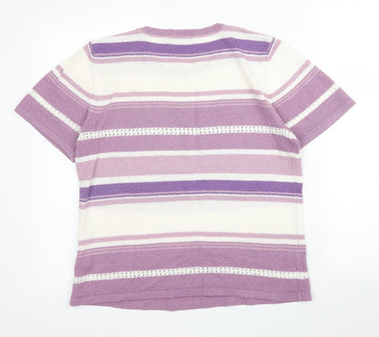 Womens UK Size S BM Purple Basic Blouse