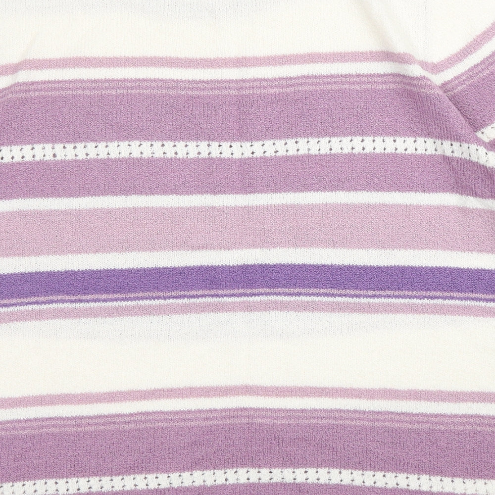 Womens UK Size S BM Purple Basic Blouse