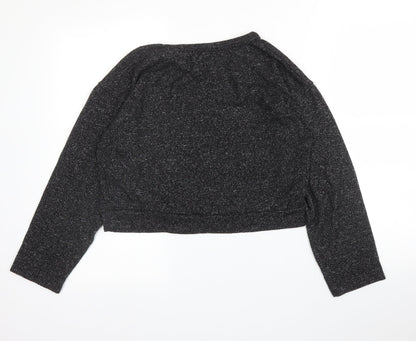 New Look Girls Grey Round Neck  Viscose Pullover Jumper Size 12 Years