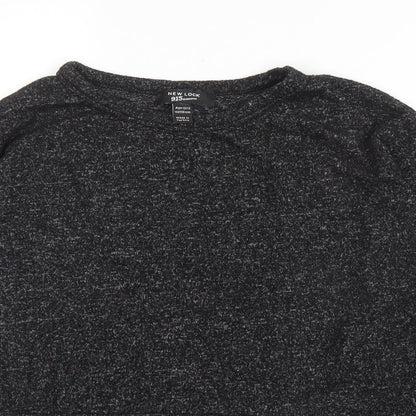 New Look Girls Grey Round Neck  Viscose Pullover Jumper Size 12 Years
