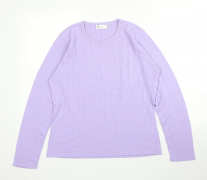 Womens UK Size 14 BHS Purple Basic Blouse