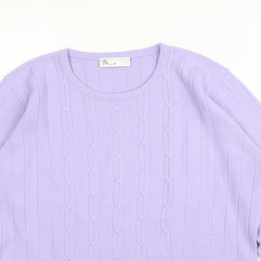 Womens UK Size 14 BHS Purple Basic Blouse