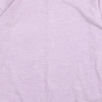 BHS Womens Purple Round Neck  Acrylic Cardigan Jumper Size 12