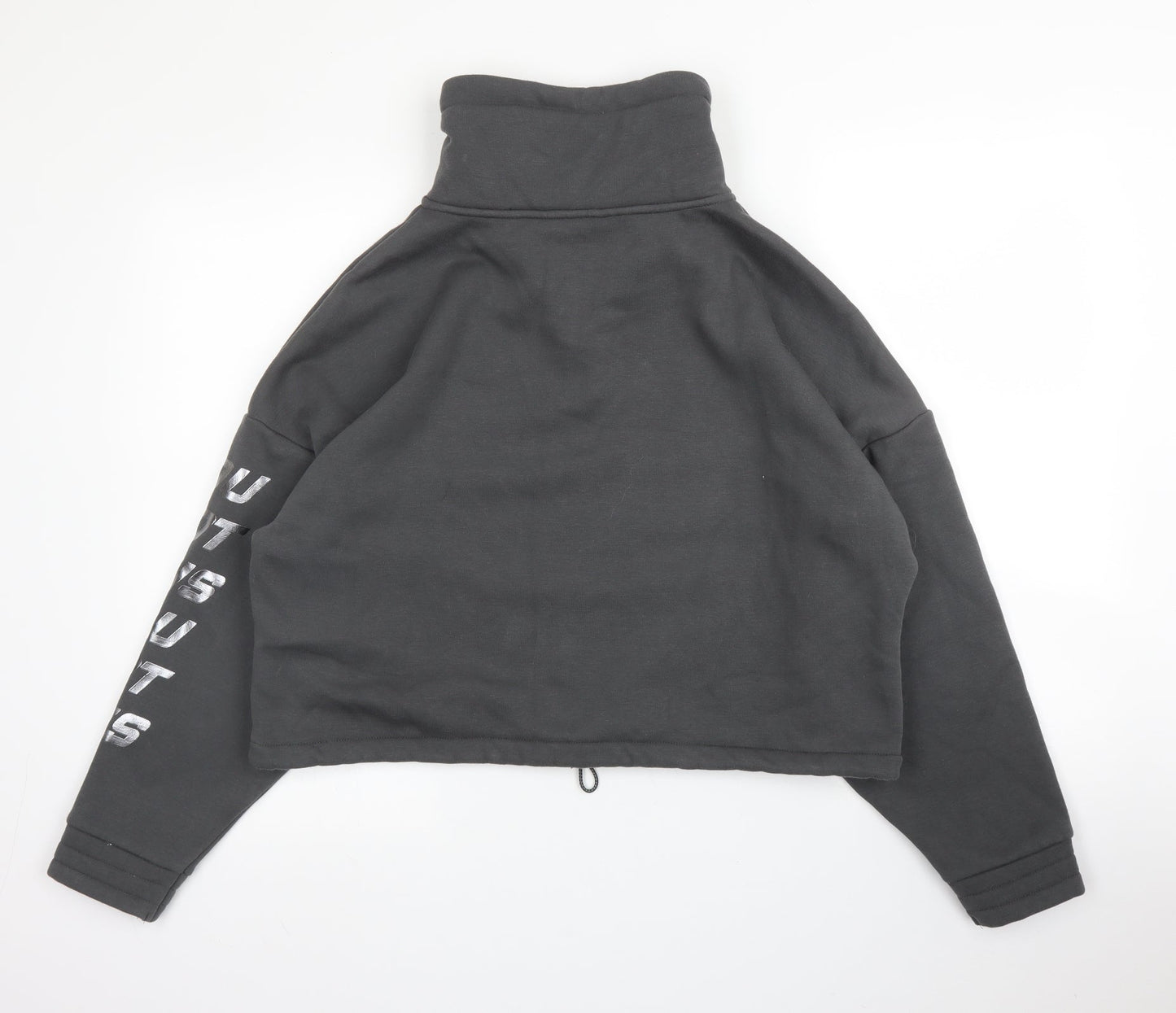 George Mens Grey High Neck  Cotton Pullover Jumper Size M