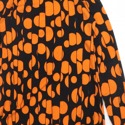 Womens UK Size 10 CMD Orange Basic Blouse