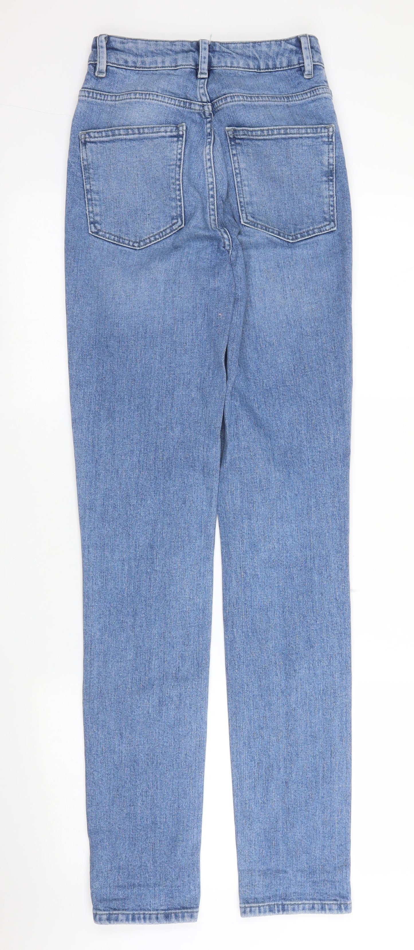 ASOS Mens Blue  Cotton Straight Jeans Size 23 in L32 in Regular Zip