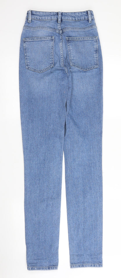 ASOS Mens Blue  Cotton Straight Jeans Size 23 in L32 in Regular Zip