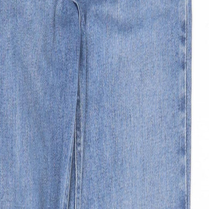 ASOS Mens Blue  Cotton Straight Jeans Size 23 in L32 in Regular Zip