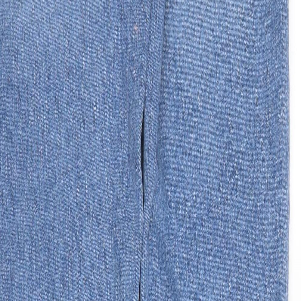 ASOS Mens Blue  Cotton Straight Jeans Size 23 in L32 in Regular Zip
