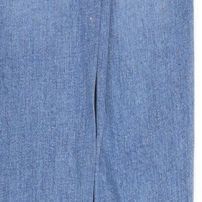 ASOS Mens Blue  Cotton Straight Jeans Size 23 in L32 in Regular Zip