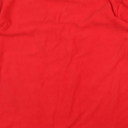 EWM Womens Red  Polyester Basic Blouse Size XL V-Neck