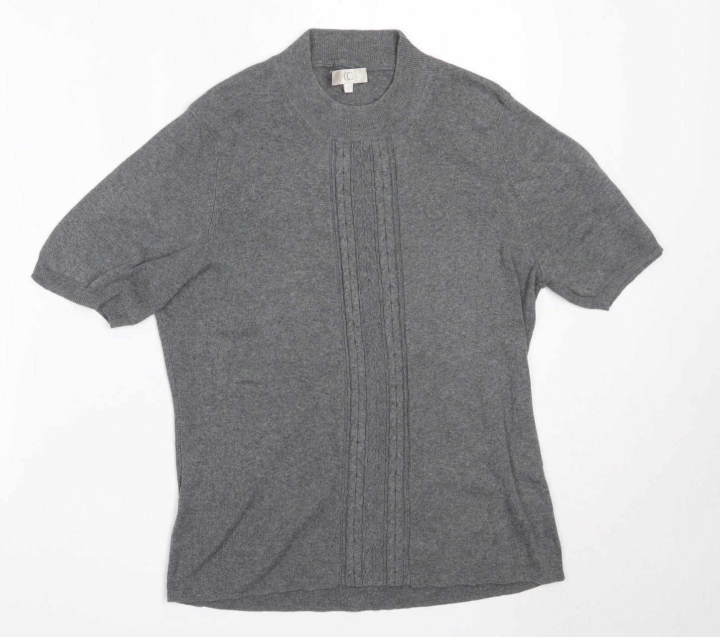 Country Casuals Womens Grey Round Neck  Cotton Pullover Jumper Size L