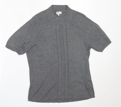 Country Casuals Womens Grey Round Neck  Cotton Pullover Jumper Size L