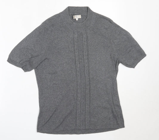 Country Casuals Womens Grey Round Neck  Cotton Pullover Jumper Size L