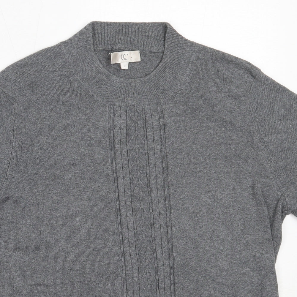 Country Casuals Womens Grey Round Neck  Cotton Pullover Jumper Size L