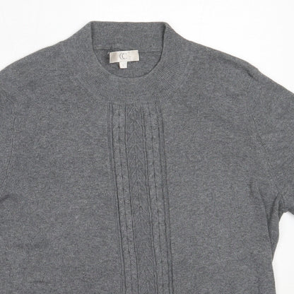 Country Casuals Womens Grey Round Neck  Cotton Pullover Jumper Size L