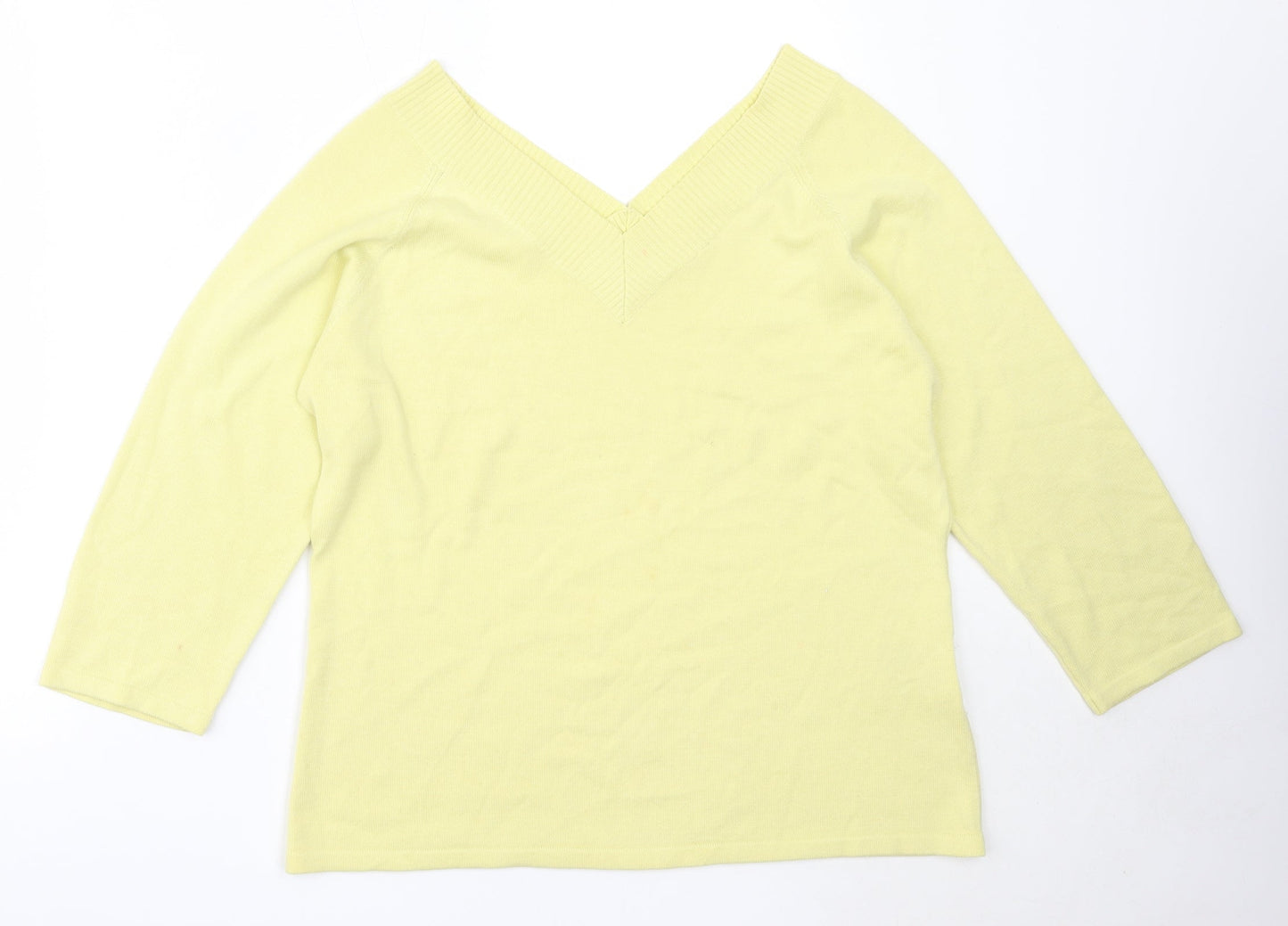 Womens UK Size L Signature Experience Yellow Pullover Jumper